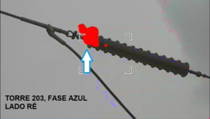 Inspeção aponta substituição de 20 cadeias de isoladores por efeito corona